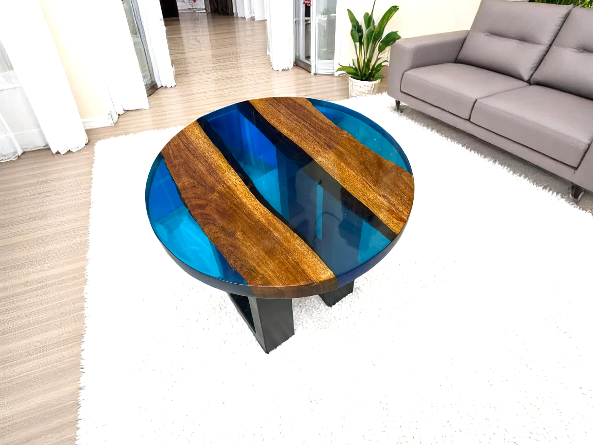 White Marble Side Table for Living Room